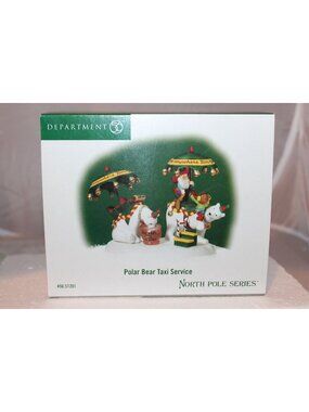 Dept 56 North Pole Village - Polar Bear Taxi Service